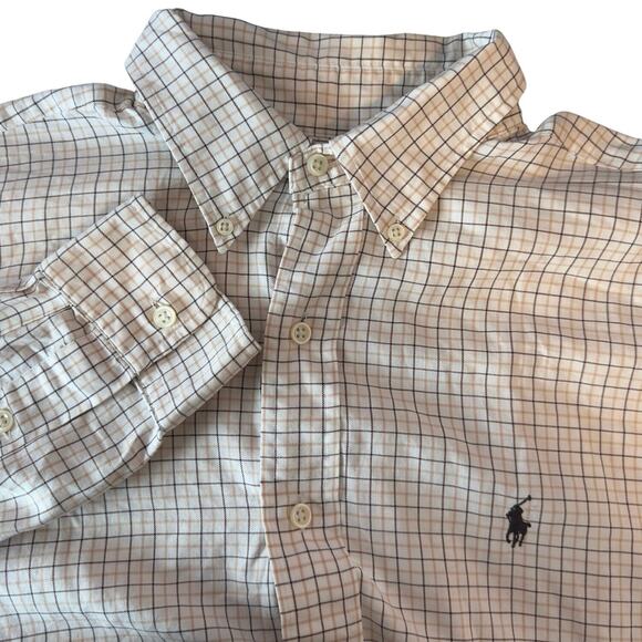 Ralph Lauren Blake Men’s Button Down Dress Shirt Size L Plaid Pony Logo Preppy - Picture 1 of 8